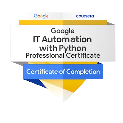 Google IT Automation with Python Professional Certificate Badge
